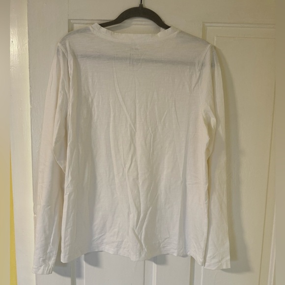 NWT: Sonoma Crewneck Long Sleeve White Layering Tee• Large - Picture 3 of 5